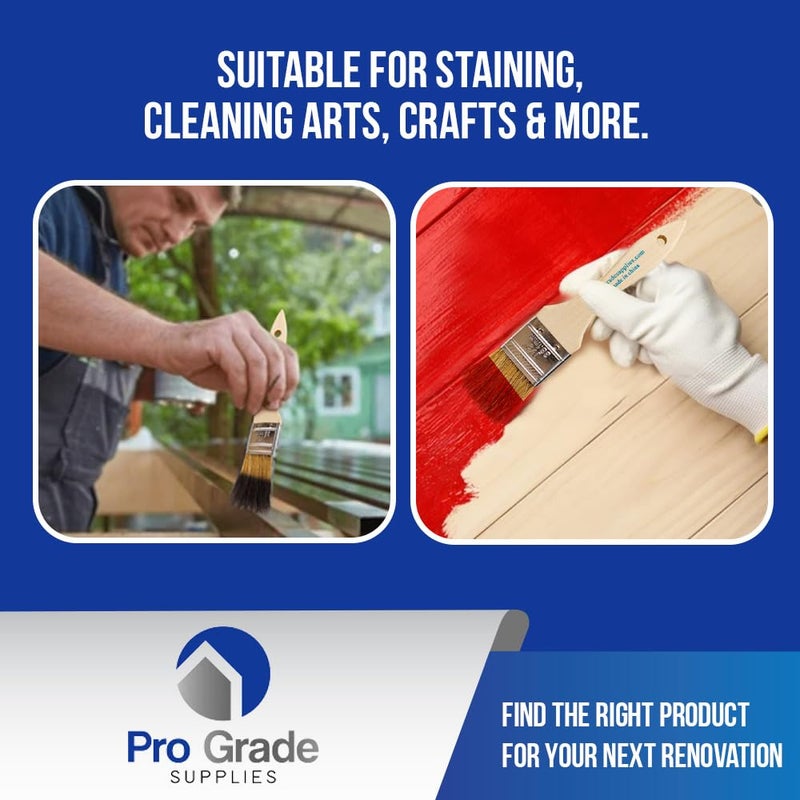 Pro-Grade Pro Grade - Chip Paint Brushes - 24 Ea 1.5 Inch Chip Paint Brush Light Brown - Image 3